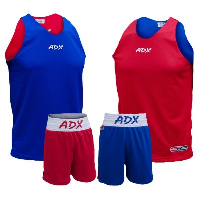 Uniforme para Boxeo Varonil Doble vista Rojo/Azul